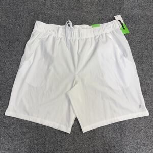 NWT PRINCE Men's Size XXL Match White 9”woven Shorts